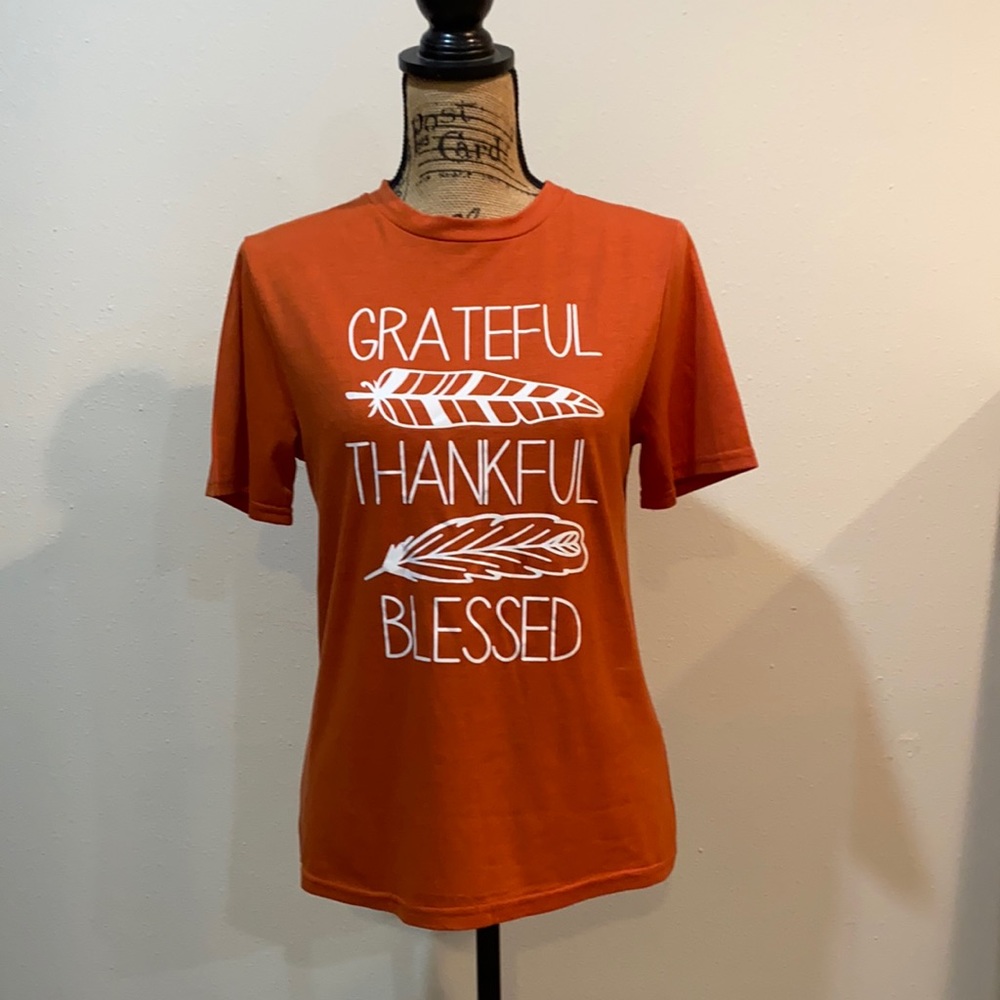 Grateful, thankful, blessed tee!